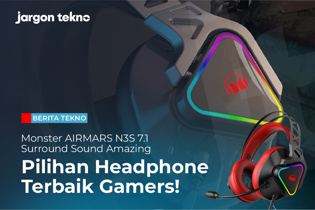 Monster AIRMARS N3S 7.1 Surround Sound Amazing Pilihan Headphone Terbaik Gamers